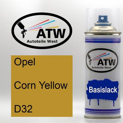 Opel, Corn Yellow, D32: 400ml Sprühdose, von ATW Autoteile West.